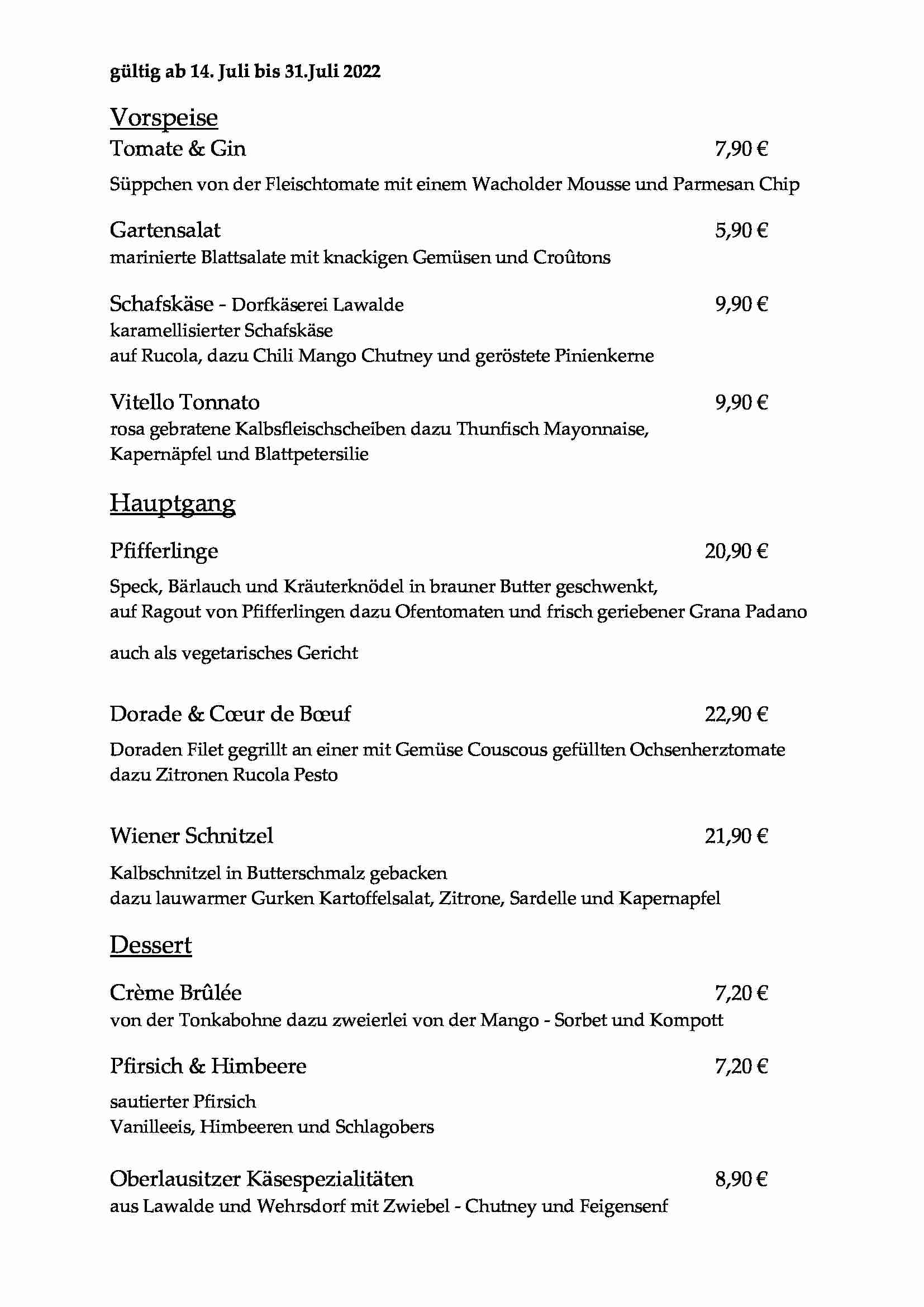 lindner hotel wiesensee speisekarte